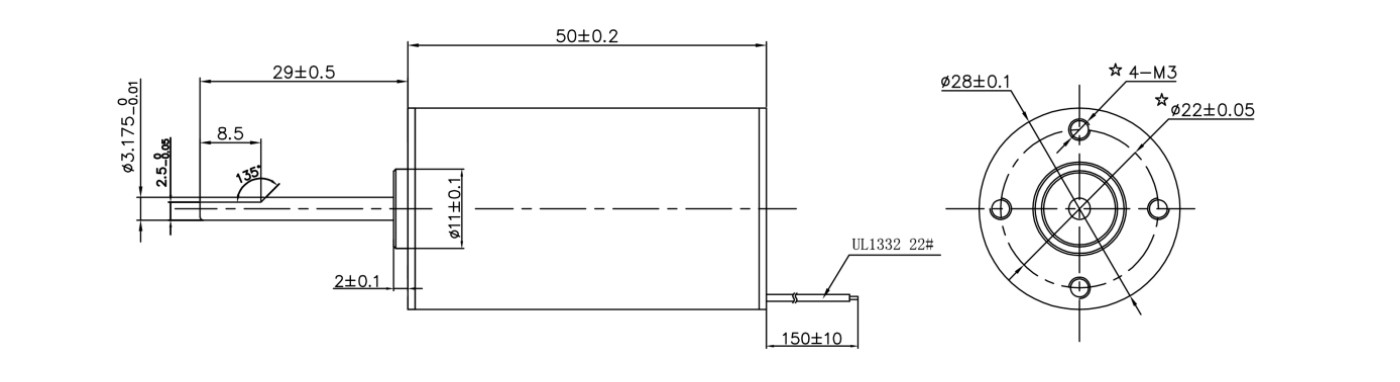 VEC-2850 Coreless motor design VEC-2850 Coreless motor design
